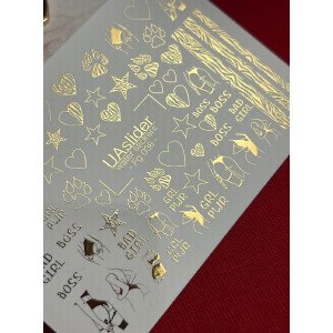 Vodolepky na nechty Folia FG 038 gold