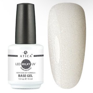 Atica cover base Milky Sparkling White, 15ml Atica cover base Milky Sparkling White, 15ml