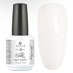 Atica Bottle Gel Milk-White (soak off), 15ml