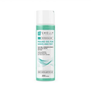 SHELLY Peeling-scrub na ruky a nohy s aloe vera, extraktom z mäty a agá-kyselinami, 200 ml
