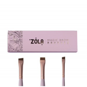 Zola Sada štetcov na farbenie obočia Magic Brow Brush, jemne ružova