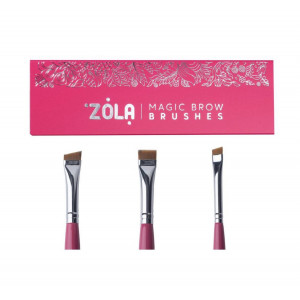 Zola Sada štetcov na farbenie obočia Magic Brow Brush, malinová