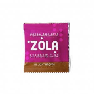 ZOLA FARBA NA OBOČIE VRECKO 5 ML + OXIDANT 3% - 5 ML. 01 Light brown (světle hnědá)